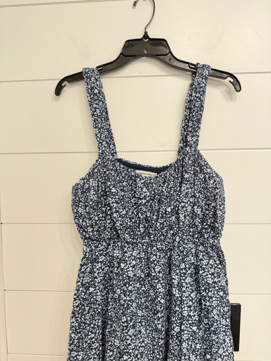 Abercrombie & Fitch Women's Blue Floral Smocked Mini Dress Size LT 36318 - Picture 5 of 10